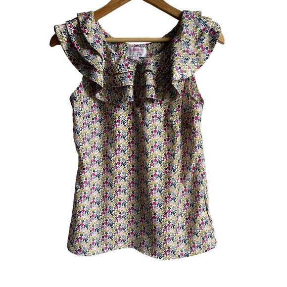 Liberty for Target Floral Ruffle Neck Tank Top Blouse Size Small - Picture 1 of 6